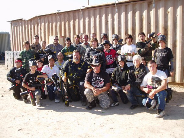 Paintball players at Paintball USA near LA in Santa Clarita, California